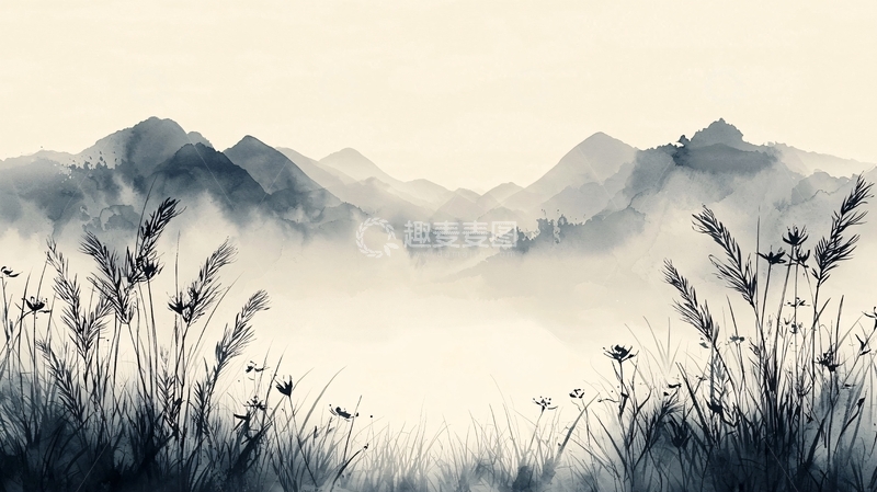 高清大图下载【趣麦麦图】水墨山水画941
