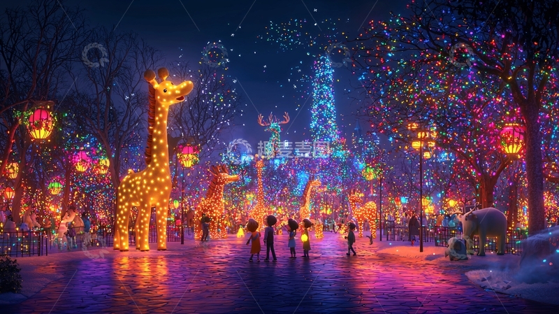 高清大图下载【趣麦麦图】夜晚灯光节