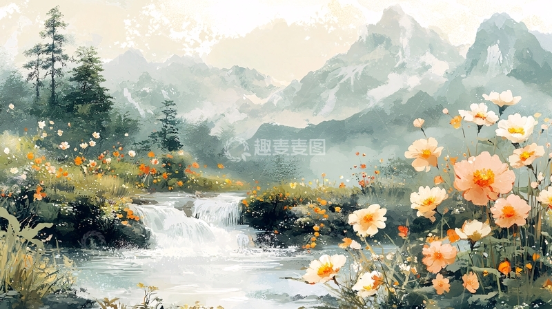 高清大图下载【趣麦麦图】水墨山水画944