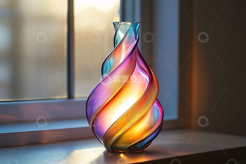 高清大图下载【趣麦麦图】彩色玻璃瓶