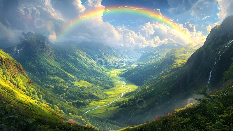 高清大图下载【趣麦麦图】彩虹山谷