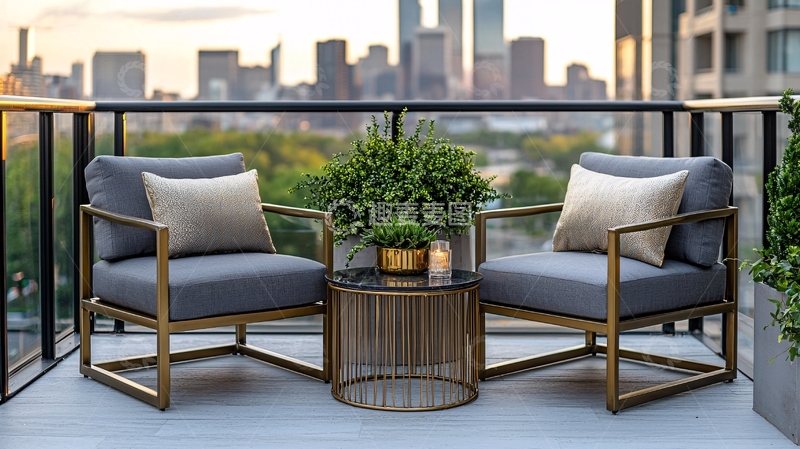 高清大图下载【趣麦麦图】阳台休闲套装