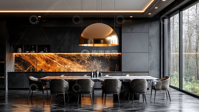 高清大图下载【趣麦麦图】现代极简风格餐厅设计