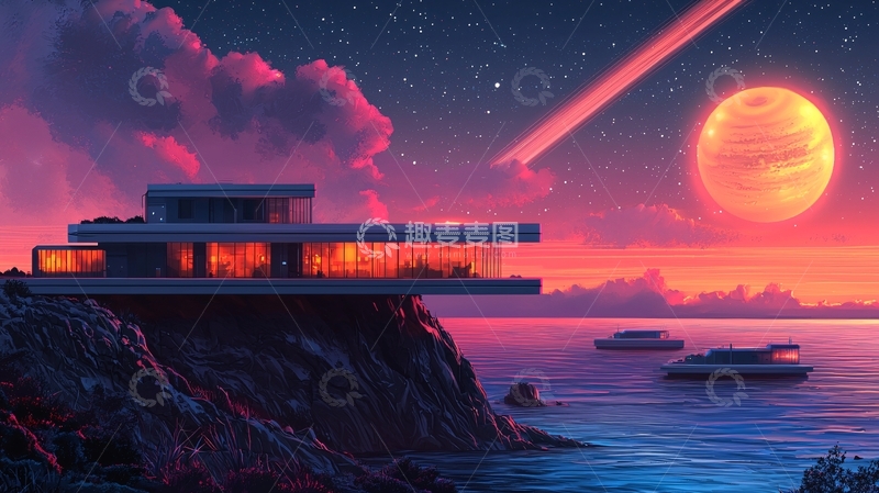 高清大图下载【趣麦麦图】未来科技感建筑