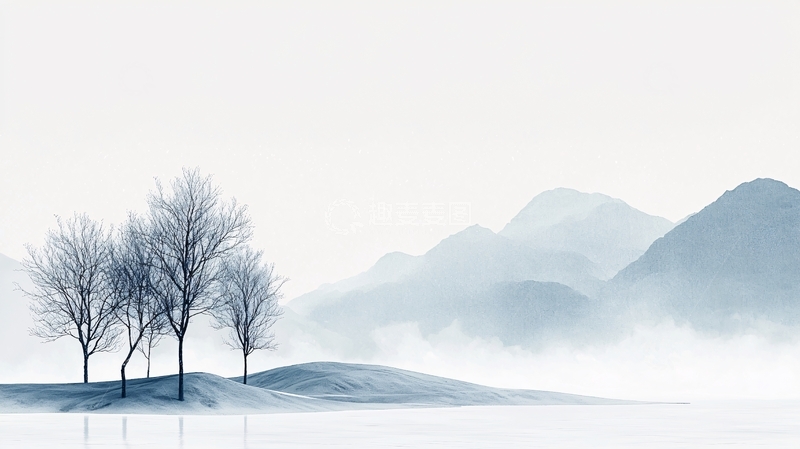 高清大图下载【趣麦麦图】水墨画山水