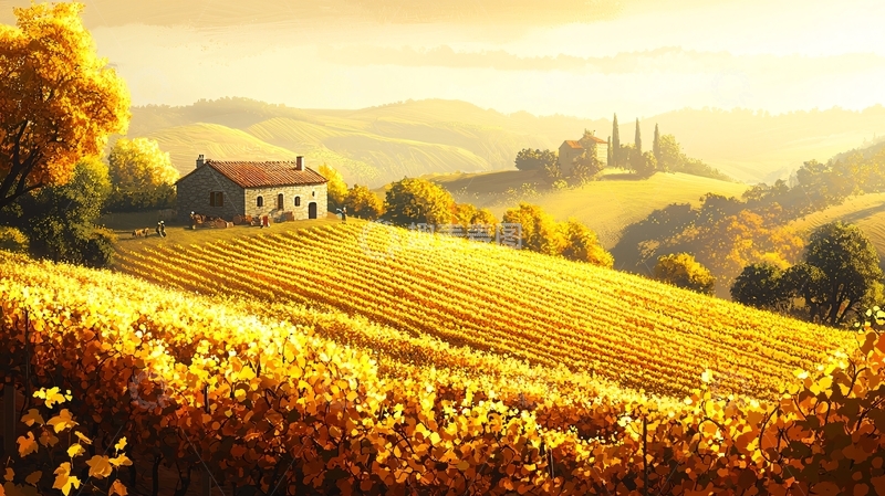 高清大图下载【趣麦麦图】秋日乡间别墅田园风光