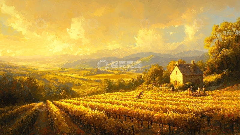 高清大图下载【趣麦麦图】金色田园风光
