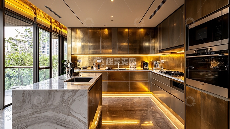 高清大图下载【趣麦麦图】奢华现代风格厨房