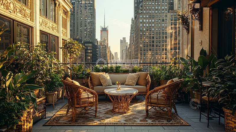 高清大图下载【趣麦麦图】纽约高层公寓阳台景观