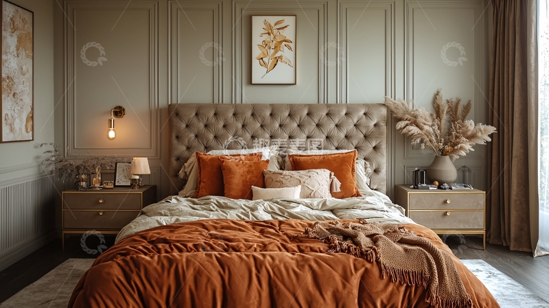 高清大图下载【趣麦麦图】高级灰卧室