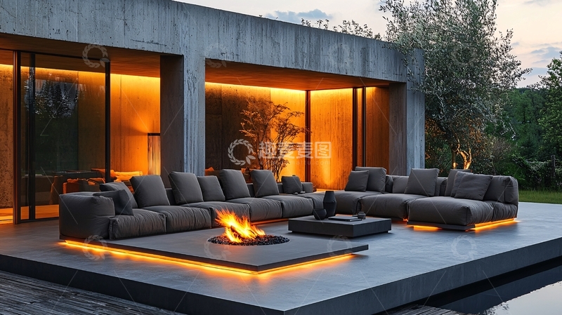 高清大图下载【趣麦麦图】现代简约户外休闲空间