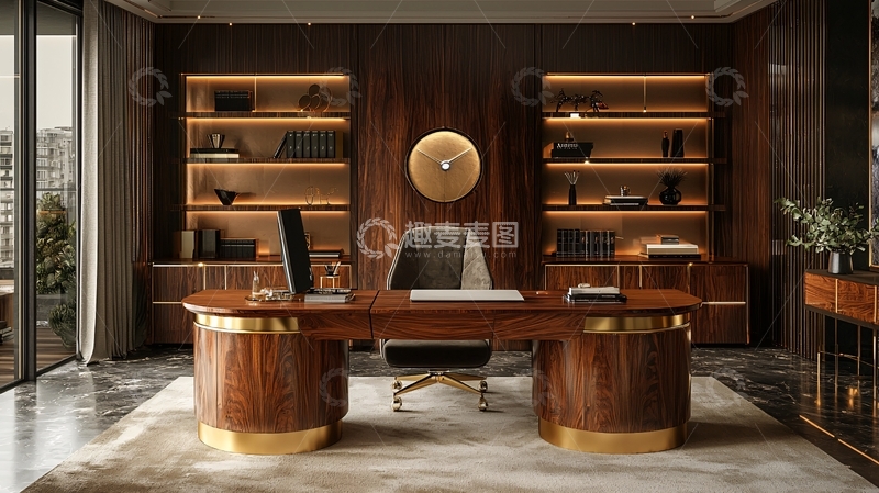 高清大图下载【趣麦麦图】高端大气现代简约总裁办公室