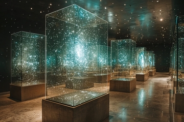 星空玻璃展柜