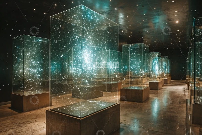 高清大图下载【趣麦麦图】星空玻璃展柜