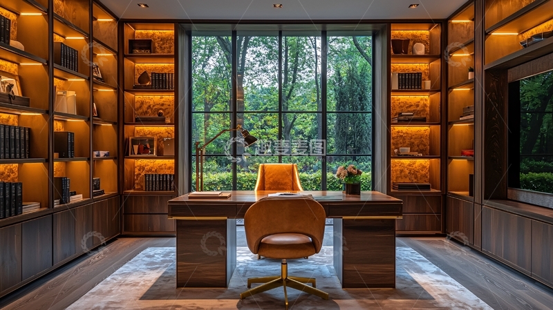 高清大图下载【趣麦麦图】高端书房设计