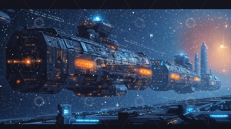 高清大图下载【趣麦麦图】宇宙飞船