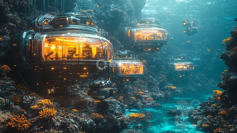 高清大图下载【趣麦麦图】海底城市