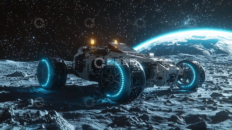 高清大图下载【趣麦麦图】月球科幻载具