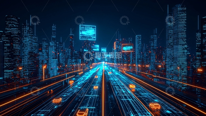 高清大图下载【趣麦麦图】未来城市夜景65
