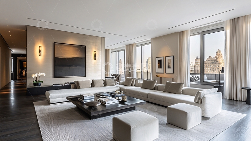 高清大图下载【趣麦麦图】现代极简风格客厅