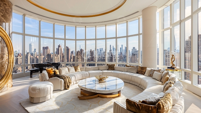 高清大图下载【趣麦麦图】高端公寓客厅全景