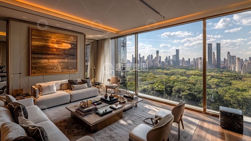 高清大图下载【趣麦麦图】高端住宅客厅景观