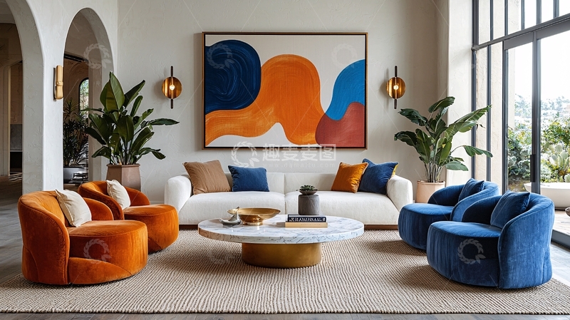 高清大图下载【趣麦麦图】现代简约客厅装饰