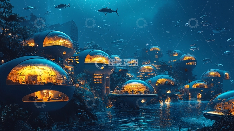 高清大图下载【趣麦麦图】深海未来城市