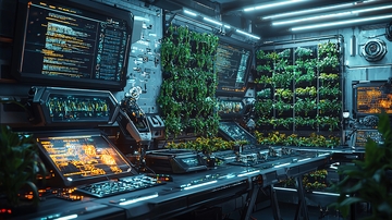 未来科技感植物实验室