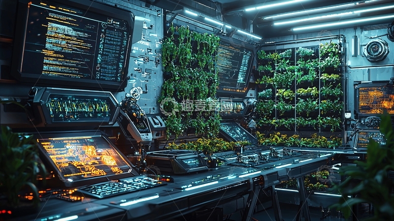 未来科技感植物实验室