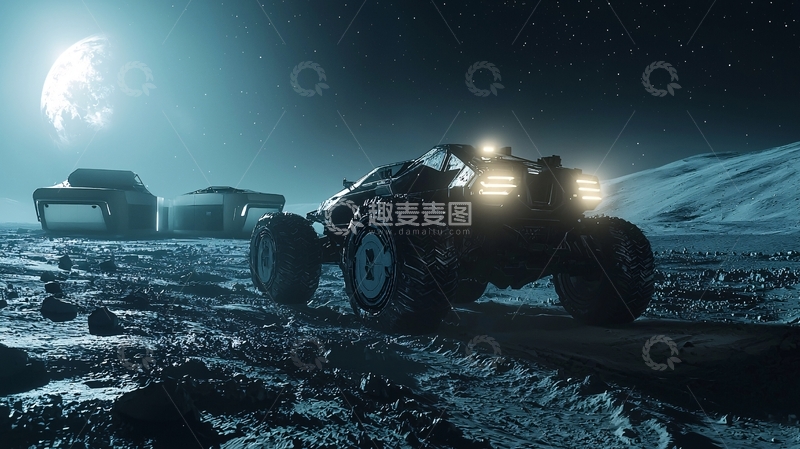 高清大图下载【趣麦麦图】月球探测车