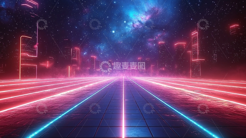 高清大图下载【趣麦麦图】未来科技感道路