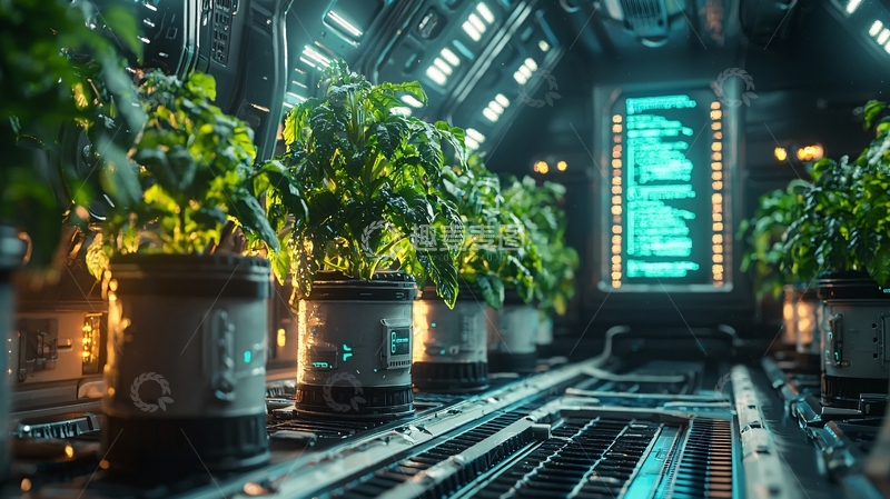 高清大图下载【趣麦麦图】太空植物种植