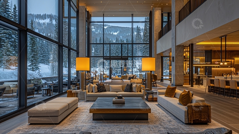 高清大图下载【趣麦麦图】现代极简风格客厅