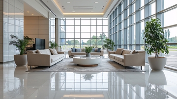 现代化大楼大堂等候区