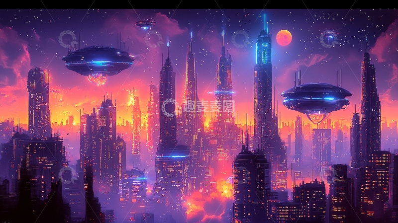 高清大图下载【趣麦麦图】未来都市