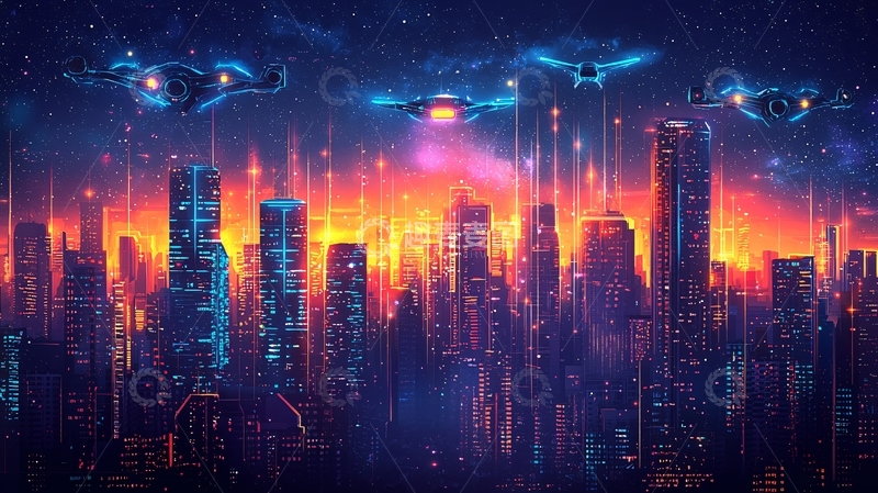 高清大图下载【趣麦麦图】-未来科技城市135