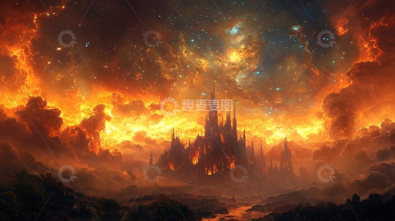 高清大图下载【趣麦麦图】火焰地狱