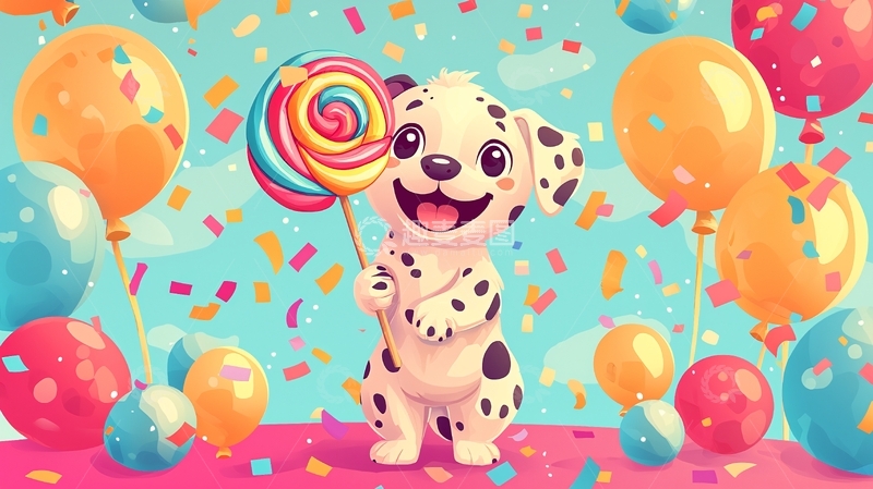 高清大图下载【趣麦麦图】卡通小狗