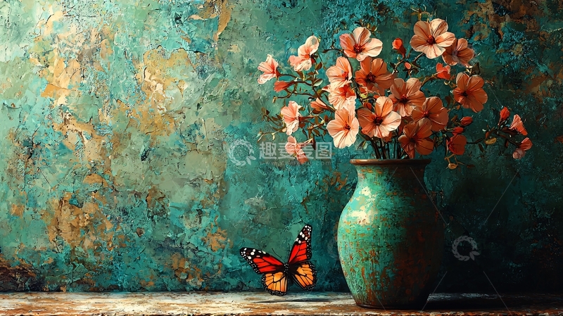 高清大图下载【趣麦麦图】静物花卉油画