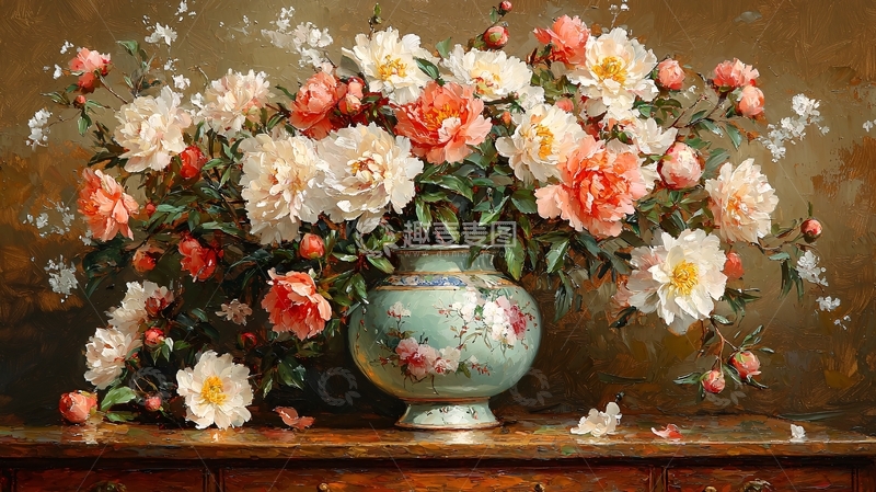 高清大图下载【趣麦麦图】精美花卉油画静物