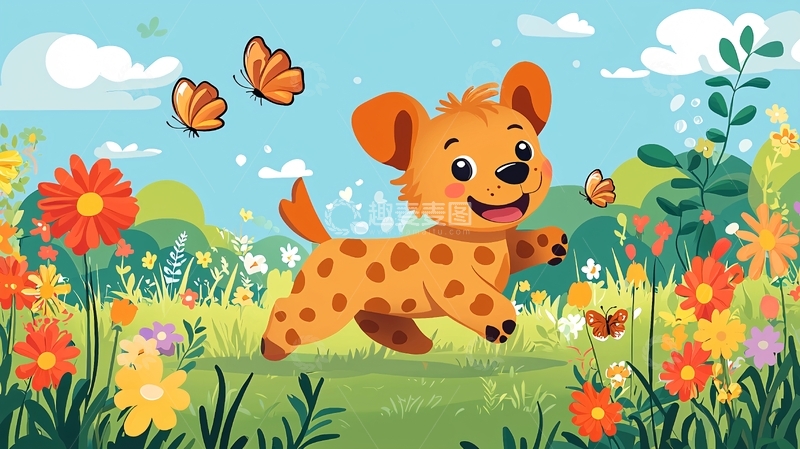 高清大图下载【趣麦麦图】卡通小狗