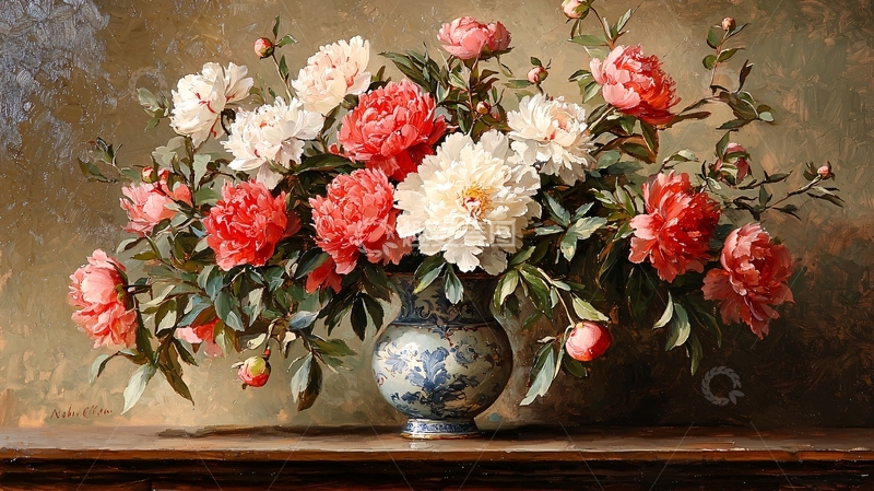 高清大图下载【趣麦麦图】精美花卉油画