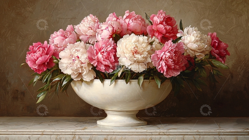 高清大图下载【趣麦麦图】牡丹花束