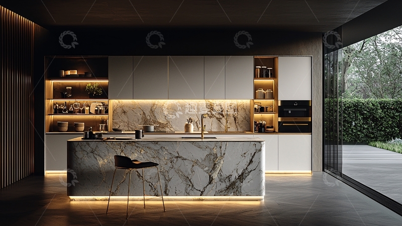 高清大图下载【趣麦麦图】现代极简风格厨房