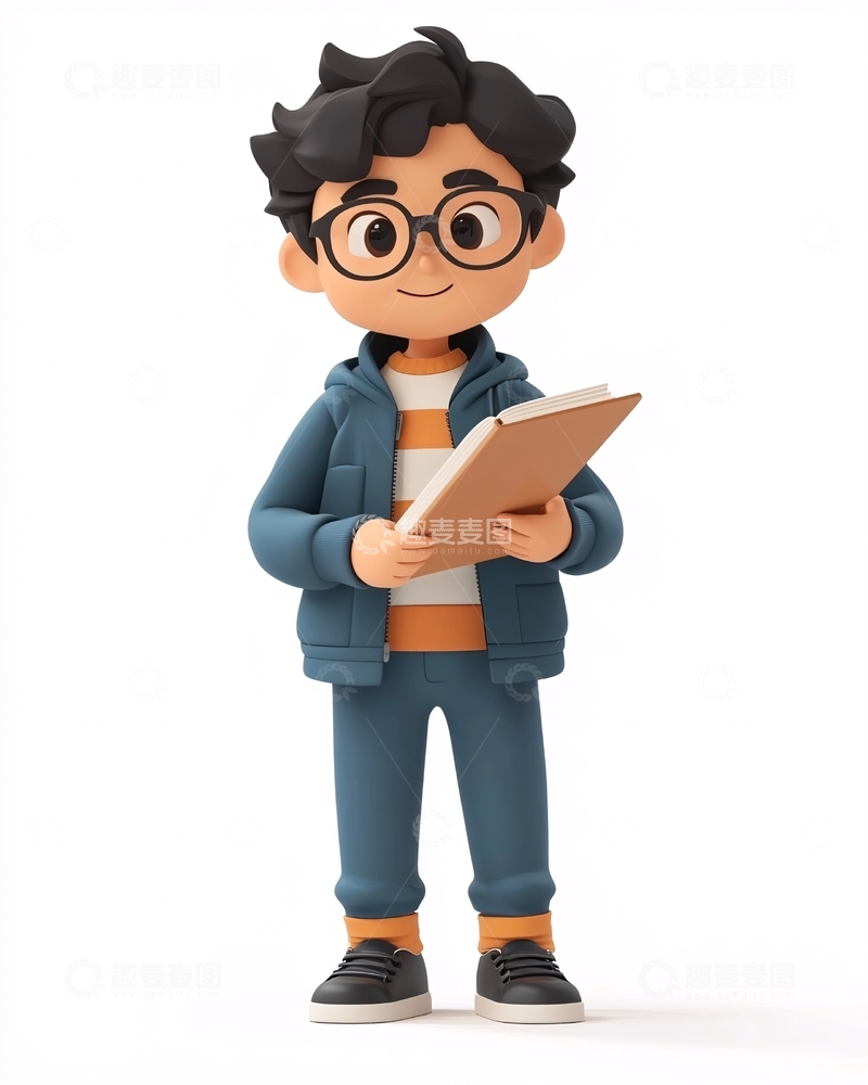 高清大图下载【趣麦麦图】卡通男孩