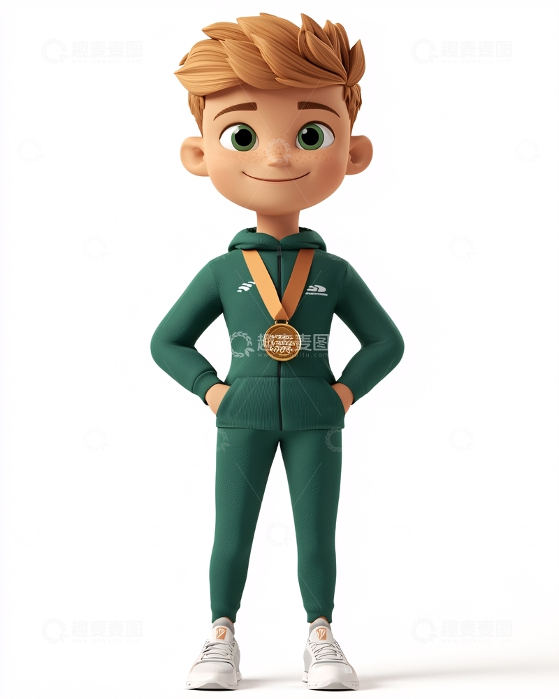 高清大图下载【趣麦麦图】卡通男孩