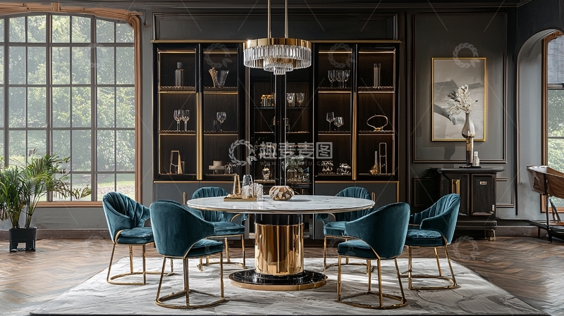 高清大图下载【趣麦麦图】现代轻奢餐厅设计