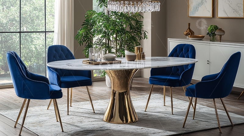 高清大图下载【趣麦麦图】现代简约大理石餐桌