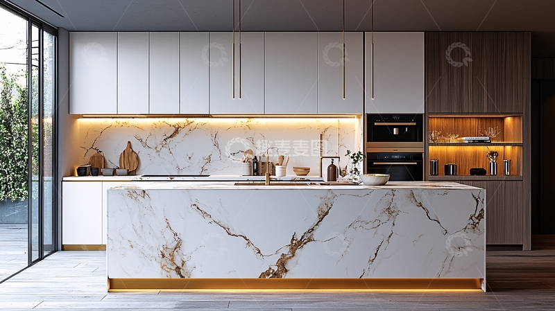 高清大图下载【趣麦麦图】现代极简风格厨房